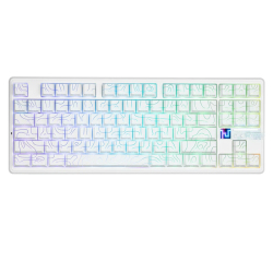 AULA F87 PRO V2 TKL Mechanical (star vector) switch Wireless Gaming Keyboard – White Contours AULA F87 PRO V2 TKL Mechanical (star vector) switch Wireless Gaming Keyboard – White Contours