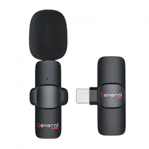 General K10 K1 Microphone for Smartphone, Wireless Mini Microphone Plug & Play USB C Lavalier Microphone Wireless