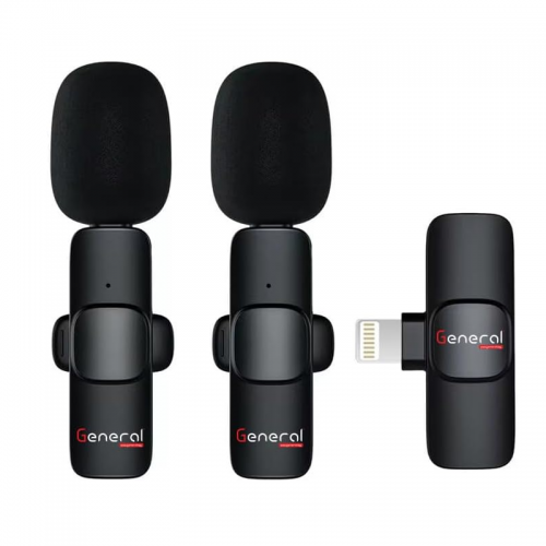 General K10 K2 Lavalier Microphone, Wireless Mini Microphone for iOS, Microphone Plug & Play for Live Streaming