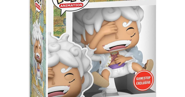 POP Anime : One Piece - Monkey D. Luffy Gear Five Funko Figurine en vinyle (livrée avec étui de protection compatible), multicolore, 9,5 cm
