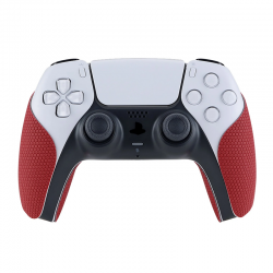 PlayVital Red Anti-Skid Sweat-Absorbent Controller Grip for PS5 Controller, Professional Textured Soft Rubber Pads Handle Grips for PS5 Controller - PFPJ005