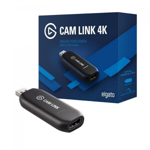Elgato Cam Link 4K, External Camera Capture Card, Stream and Record with DSLR, Camcorder, ActionCam as Webcam in 1080p60, 4K30 for Video Conferencing, Home Office, Gaming, on OBS, Zoom, Teams, PC/Mac