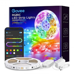 Govee RGBIC LED Strip 5m, Segmented Rainbow-Like Colour Picking LED Lights, Bluetooth APP Control Music Sync LED Lights for Bedroom, Party, Kitchen, TV [Energy Class A]