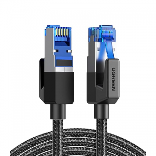 UGREEN Ethernet Cable 3M Cat 8 Gigabit Network Cable High-Speed 40Gbps 2000MHz RJ45 Internet Cable Braided Double Shielded Ethernet Cable Compatible with Gaming Switch PS4 PS5 PC Router TV Xbox (80432)