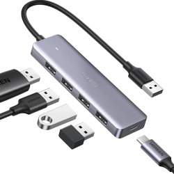 UGREEN USB C Hub 4 Ports USB Type C to USB 3.0 Hub Adapter with Charging Port Model No.CM219 (50985B) UGREEN USB C Hub 4 Ports USB Type C to USB 3.0 Hub Adapter with Charging Port Model No.CM219 (50985B)