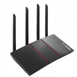 ASUS RT AX55, AX1800 Dual Band WiFi 6 802.11ax Router Supporting MU MIMO and OFDMA Technology, black, 1 PACK