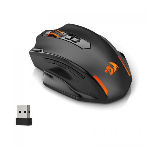 REDRAGON M691 MIST Wireless Gaming Mouse - 4,800 DPI Optical Sensor - Ergonomic Design with Thumb Rest - 3 Side Buttons - Rapid Fire Button
