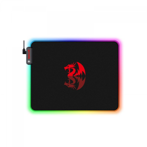 Redragon P026 RGB Mouse Pad, Soft Cloth, Non-Slip Rubber Base, Stiched Edges (330 x 260 x 3mm)