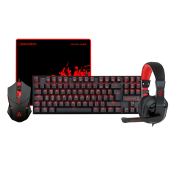 Redragon K552-BB Gaming Keyboard and Mouse, Large Mouse Pad, PC Gaming Headset with Microphone Combo 87 Key Mechanical Keyboard with Blue Switches for Windows PC Games-Keyboard Mouse Pad Head Redragon K552-BB Gaming Keyboard and Mouse, Large Mouse Pad, PC Gaming Headset with Microphone Combo 87 Key Mechanical Keyboard with Blue Switches for Windows PC Games-Keyboard Mouse Pad Head