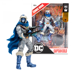 Captain Cold w/The Flash Comic (DC Page Punchers) 7" Gold Label Figure McFarlane Toys Store Exclusive