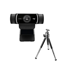 Logitech C922 Pro Stream Webcam, HD 1080p/30fps or HD 720p/60fps Hyperfast Streaming, Stereo Audio, HD light correction, Autofocus, For YouTube, Twitch, XSplit, PC/Mac/Laptop/Macbook/Tablet - Black Logitech C922 Pro Stream Webcam, HD 1080p/30fps or HD 720p/60fps Hyperfast Streaming, Stereo Audio, HD light correction, Autofocus, For YouTube, Twitch, XSplit, PC/Mac/Laptop/Macbook/Tablet - Black