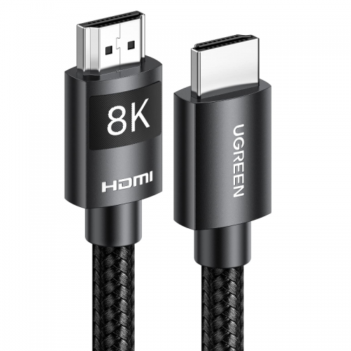 UGREEN HDMI Cable 3M HDMI 8K HDMI 2.1 Ultra HD High-Speed 48Gbps 8K@60Hz HDMI Braided Cord eARC Dynamic HDR Dolby Vision Compatible with MacBook Pro PS5 Switch TV Xbox Roku UHD TV Blu-ray Projector (40181)