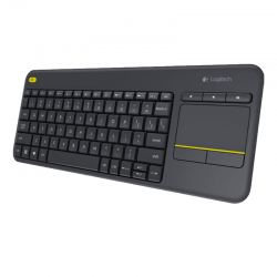 LOGITECH K400 Plus Wireless Touch Keyboard - BLACK  ( Arabic )