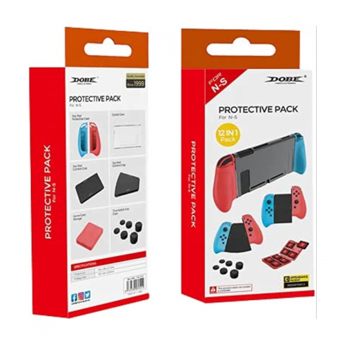 Dobe - 12 in 1 Protective Pack For Nintendo Switch
