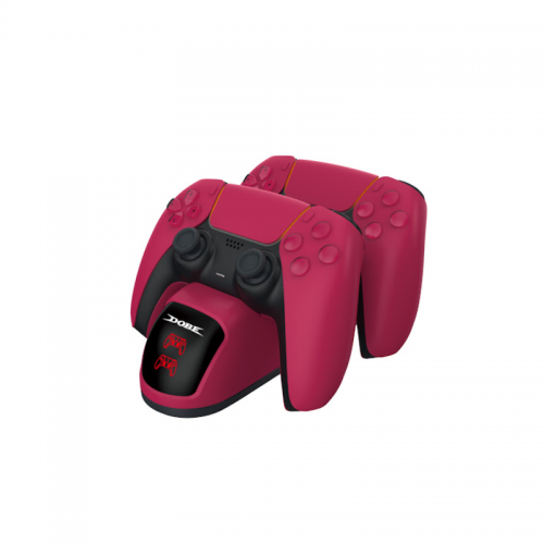 DOBE Dual Charging Dock For PS5 Controllers - Red