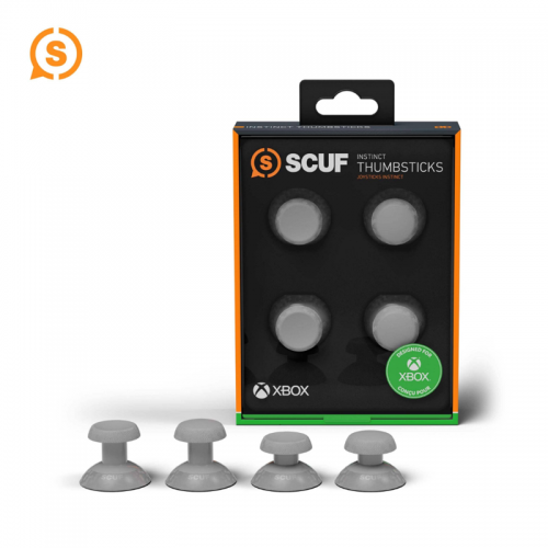 SCUF Instinct Interchangeable Thumbsticks 4 Pack, Replacement Joysticks only for SCUF Instinct Pro Performance Xbox Series X|S Controller - Light Gray