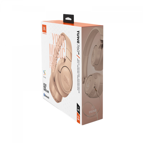 JBL Tune 760NC Wireless Over-Ear NC Headphones, Powerful JBL Pure Bass Sound, ANC + Ambient Aware, 50H Battery, Hands-Free Call, Voice Assistant, Fast Pair - Blush