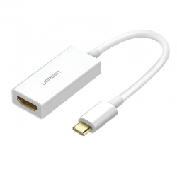 Ugreen USB-C Male To HDMI Female Adapter, Up To 4k@30Hz, 20cm Cable White | 40273 Ugreen USB-C Male To HDMI Female Adapter, Up To 4k@30Hz, 20cm Cable White | 40273