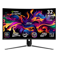 MSI MPG 321CURX 32 Inch Curved QD-OLED  Gaming Monitor Black | 9S6-3DD64T-008