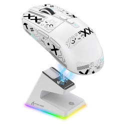 ATTACK SHARK X6 Lightweight Wireless Gaming Mouse with Anti Slip Mouse Grip Tape, Self Adhesive Design Elastics Refined Side Grips Sticker Sweat Resistant Pads/Anti Sweat Paste, Cut to Fit (White) ATTACK SHARK X6 Lightweight Wireless Gaming Mouse with Anti Slip Mouse Grip Tape, Self Adhesive Design Elastics Refined Side Grips Sticker Sweat Resistant Pads/Anti Sweat Paste, Cut to Fit (White)