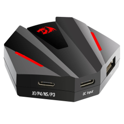Redragon GA250 Vulcan Keyboard and Mouse Adapter, LED Gaming Console Converter for PS3/4, NS and Xbox One, Supports 2.4Ghz Wireless Connection, Black | GA250 Redragon GA250 Vulcan Keyboard and Mouse Adapter, LED Gaming Console Converter for PS3/4, NS and Xbox One, Supports 2.4Ghz Wireless Connection, Black | GA250