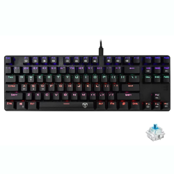 T-DAGGER TGK313 Bora Gaming Mechanical Keyboard - Rainbow LED Lighting - Hot Swappable Switches (Blue Switch), USB T-DAGGER TGK313 Bora Gaming Mechanical Keyboard - Rainbow LED Lighting - Hot Swappable Switches (Blue Switch), USB