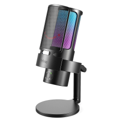FIFINE A8 Plus AmpliGame USB Condenser Gaming Microphone, with 4 Polar Patterns for Podcast Streaming Recording YouTube, RGB Desktop Mic for PS4, Mac, with Headphone Jack Black FIFINE A8 Plus AmpliGame USB Condenser Gaming Microphone, with 4 Polar Patterns for Podcast Streaming Recording YouTube, RGB Desktop Mic for PS4, Mac, with Headphone Jack Black