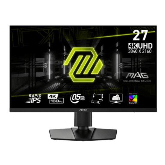 MSI MAG 274UPF E2 Gaming Monitor, 27 INCH Rapid IPS Display, 4K UHD Resolution, 160Hz Refresh Rate, 0.5ms (GtG) Response Time, AMD FreeSync Technology, Black | 9S6-3CC29H-257 (Open Sealed) MSI MAG 274UPF E2 Gaming Monitor, 27 INCH Rapid IPS Display, 4K UHD Resolution, 160Hz Refresh Rate, 0.5ms (GtG) Response Time, AMD FreeSync Technology, Black | 9S6-3CC29H-257 (Open Sealed)