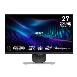 MSI MPG 274URDFW E16M 27" UHD Mini-LED Gaming Monitor – Dual Mode 4K/1080p, 320Hz, HDR1000, Type-C 98W (Open Sealed) MSI MPG 274URDFW E16M 27" UHD Mini-LED Gaming Monitor – Dual Mode 4K/1080p, 320Hz, HDR1000, Type-C 98W (Open Sealed)