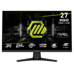 MSI MAG 274QF X24 Gaming Monitor, 27" Rapid IPS Display, WQHD Resolution, 240Hz Refresh Rate, 0.5ms (GtG) Response Time, AI Vision Technology, Black | 9S6-3CE41H-061 (Open Sealed) MSI MAG 274QF X24 Gaming Monitor, 27" Rapid IPS Display, WQHD Resolution, 240Hz Refresh Rate, 0.5ms (GtG) Response Time, AI Vision Technology, Black | 9S6-3CE41H-061 (Open Sealed)