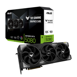 ASUS TUF Gaming GeForce RTX™ 5080 16GB GDDR7 OC Edition Graphics Card - PCI Express 5.0 - 1858 TOPs AI Performance - 10752 CUDA Cores - 30 Gbps Memory Speed - 256-bit Interface - 3 x DisplayPort 2.1b & 2 x HDMI 2.1b - Aura Sync ARGB ASUS TUF Gaming GeForce RTX™ 5080 16GB GDDR7 OC Edition Graphics Card - PCI Express 5.0 - 1858 TOPs AI Performance - 10752 CUDA Cores - 30 Gbps Memory Speed - 256-bit Interface - 3 x DisplayPort 2.1b & 2 x HDMI 2.1b - Aura Sync ARGB