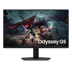 SAMSUNG Odyssey G5 G50D Gaming Monitor, 27 Inch 2K QHD IPS Display, 180Hz Refresh Rate, 1ms (GtG) Response Time, AMD FreeSync Technology, 16.7m Display Color, Black | LS27DG502EMXUE