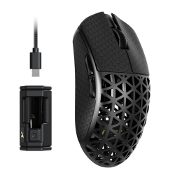 ATTACK SHARK R5 Ultra Carbon Fiber Hyperspeed Wireless Gaming Mouse, 39g Ultralight Mice with Griptape, 2.4G/BT/USB-C, PixArt PAW3950MAX Sensor, 8KHz Wireless Polling Rate, 42KDPI, Win/Mac Black ATTACK SHARK R5 Ultra Carbon Fiber Hyperspeed Wireless Gaming Mouse, 39g Ultralight Mice with Griptape, 2.4G/BT/USB-C, PixArt PAW3950MAX Sensor, 8KHz Wireless Polling Rate, 42KDPI, Win/Mac Black