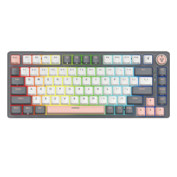 Fantech Atom Pro83 75% Mechanical Gaming Keyboard, 83 Keys, Hotswappable Keys,22 RGB Lighting Modes, Anti-Ghosting Keys, Red Switch, Adjustable Feet, 2.4GHz, BT5.0, Wired, 2000mAh, Saturn | MK913 Fantech Atom Pro83 75% Mechanical Gaming Keyboard, 83 Keys, Hotswappable Keys,22 RGB Lighting Modes, Anti-Ghosting Keys, Red Switch, Adjustable Feet, 2.4GHz, BT5.0, Wired, 2000mAh, Saturn | MK913