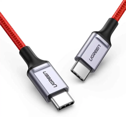 UGREEN 60186 Charging Cable, USB Type-C To USB Type-C, 1M Fast Charging & Data Transfer – Red UGREEN 60186 Charging Cable, USB Type-C To USB Type-C, 1M Fast Charging & Data Transfer – Red