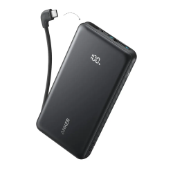 Anker Zolo Power Bank 20,000mAH 22.5W Built-In USB-C Cable - Black | A110EH11