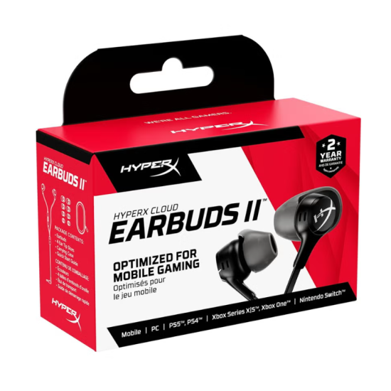 HyperX Cloud II Wired Gaming Earbuds - Black HyperX Cloud II Wired Gaming Earbuds - Black