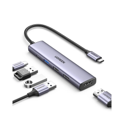 UGREEN 15495 CM478 5-in-1 USB-C 4K 30Hz Multifunction Adapter -Space Grey UGREEN 15495 CM478 5-in-1 USB-C 4K 30Hz Multifunction Adapter -Space Grey