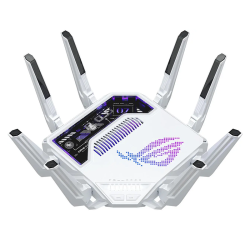 ASUS ROG Rapture GT-BE19000AI Tri-band Gaming Router, WiFi 7, 802.11be, up to 3,500 sq. ft. & 200+ devices, Triple Level Security, Support AiMesh Whole Home Mesh WiFi, Dual 10G ports, AI WAN detection