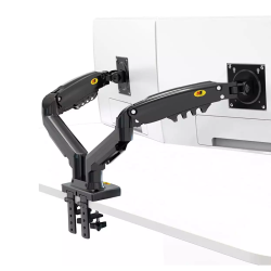NB North Bayou F160 Dual Monitor Stand for 17-27 inch Arm Height Adjustable Gas Spring Full Motion Mount Support VESA 75/100mm (2-9kg) for Each Screen NB North Bayou F160 Dual Monitor Stand for 17-27 inch Arm Height Adjustable Gas Spring Full Motion Mount Support VESA 75/100mm (2-9kg) for Each Screen