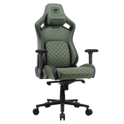 Cougar Defensor S Gaming Chair, PushBack Advanced Lumbar Support, 4D Folding Armrest, Leather-Like Fabric Surface, Adjustable Design, Class 4 Gas Lift Cylinder, Army Green F | 3MDSFGEB.0001 Cougar Defensor S Gaming Chair, PushBack Advanced Lumbar Support, 4D Folding Armrest, Leather-Like Fabric Surface, Adjustable Design, Class 4 Gas Lift Cylinder, Army Green F | 3MDSFGEB.0001