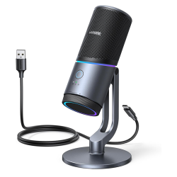 UGREEN CM769 Microphone for PC USB 3.5mm RGB Lights - Black | 35629 UGREEN CM769 Microphone for PC USB 3.5mm RGB Lights - Black | 35629