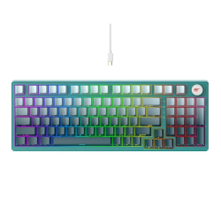 Havit KB899L 97 Keys Rainbow LED Backlit Green Mechanical RED SWITCH | KB899L Havit KB899L 97 Keys Rainbow LED Backlit Green Mechanical RED SWITCH | KB899L