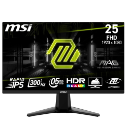 MSI MAG 255XF 24.5 Inch FHD Gaming Monitor - 1920 x 1080 Rapid IPS Panel, 300 Hz / 0.5ms (GtG, Min.),120% sRGB Colour Gamut, Frameless Design, HDR Ready - DisplayPort 1.4a, HDMI™ 2.0b(FHD@240Hz) MSI MAG 255XF 24.5 Inch FHD Gaming Monitor - 1920 x 1080 Rapid IPS Panel, 300 Hz / 0.5ms (GtG, Min.),120% sRGB Colour Gamut, Frameless Design, HDR Ready - DisplayPort 1.4a, HDMI™ 2.0b(FHD@240Hz)