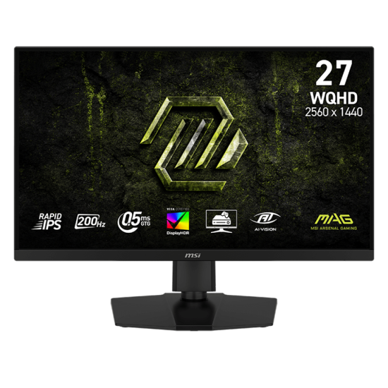 MSI MAG 274QPF E20 Gaming Monitor 27" WQHD Rapid IPS 200Hz 0.5ms HDR400 MSI MAG 274QPF E20 Gaming Monitor 27" WQHD Rapid IPS 200Hz 0.5ms HDR400