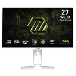 MSI MAG 274QRFW X32 Monitor, 27" Rapid IPS Display, WQHD Resolution, 320Hz Refresh Rate, 0.5ms (GtG) Response Time, AMD FreeSync Premium & NVIDIA G-Sync Technology, White | 9S6-3CE49H-028