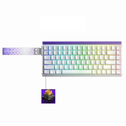 AULA HERO84 Magnetic Switch Mechanical Gaming Keyboard with RGB and 8K Polling Rate White contour lines