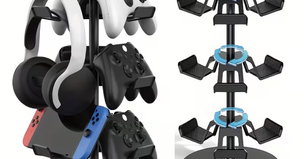 Controller In Rack DeadSkull Multifunctional Game Controller Rack with Three Layers ...