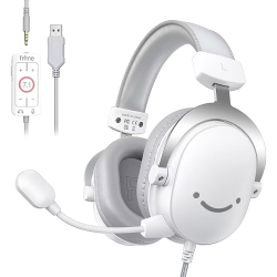 FIFINE H9 AmpliGame USB Gaming Headset – 7.1 Surround Sound White FIFINE H9 AmpliGame USB Gaming Headset – 7.1 Surround Sound White