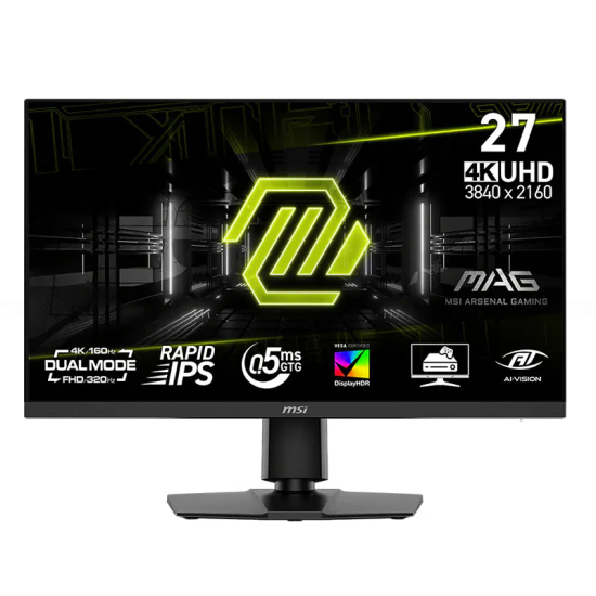 MSI MAG 272URDF E16 27-Inch Dual-Mode Gaming Monitor – 4K UHD 160Hz / FHD 320Hz Rapid IPS – Black